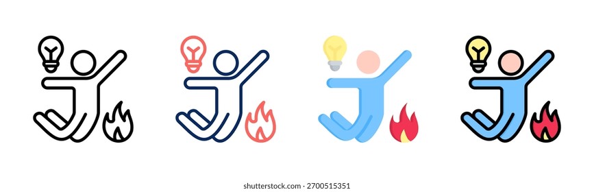 Motivational Triggers icon set multiple style collection