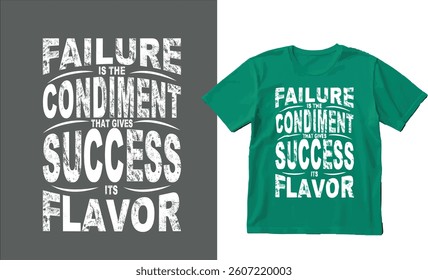 Motivational T-Shirt, Typography T-shirt Design,  Failure  Typography T-shirt,