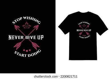 motivational typeface t shirt design template