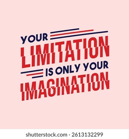 Motivational typographic quote design featuring bold red and navy text on a light background with modern layout, perfect for social media posts, banners, posters, or vector illustration