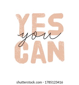 Motivational typography poster with cool quote. Isolated on white background. Trendy and cute lettering. Perfect for t shirt design, posters, stickers, banners, cards. Scandinavian style.