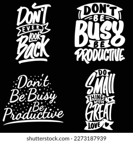 Motivational Typography Quote Bundle for T-Shirt, Mug, Poster or Other Merchandise.