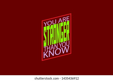 Motivational Typography with solid backgroynd and wrapped with a frame
