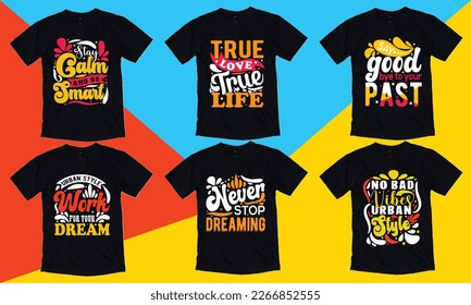 Motivational Typography T-shirt Design Bundle