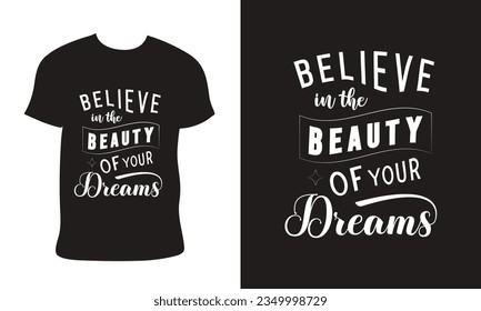 Motivationstypografie-T-Shirt-Design-Vektorgrafik