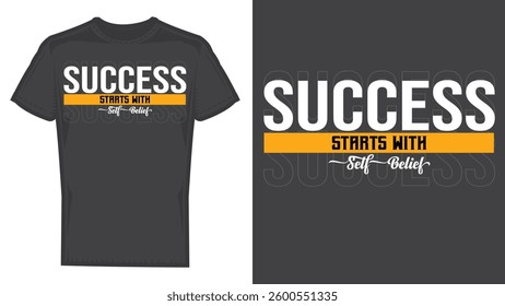 Motivational Typography T-shirt Design Vector