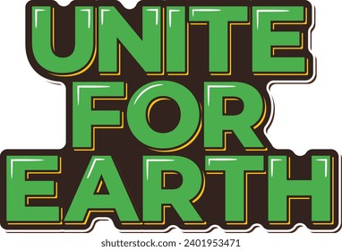 A motivational vector design promoting unity for the planet.