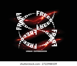 Fondo de luz de libertad de texto de diseño de Vector motivacional