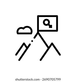 Ilustración vectorial motivacional de un símbolo de conquista, perfecto para el éxito, el logro y la inspiración