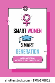Motivational women's quote design template. Easy to edit with vector file. Can use for your creative content. Especially about world women day campaign in this march.