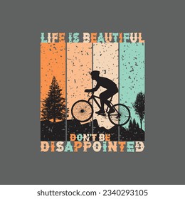 Motivational-Bicycle t-shirt vector template design