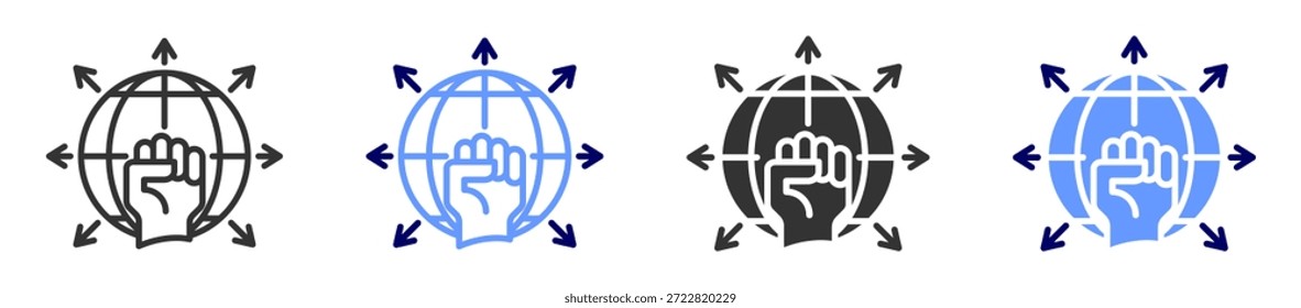 Motivaciones Conjunto de iconos de subcontratación Estilo múltiple