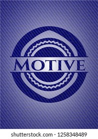 Motive emblem with denim texture