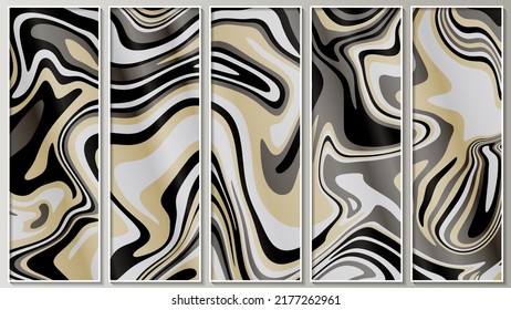 Panel abstracto de Motley. Un hermoso panel para decoración interior, diseños corporativos, blogs, postales, afiches y tus otros proyectos. Vector. 