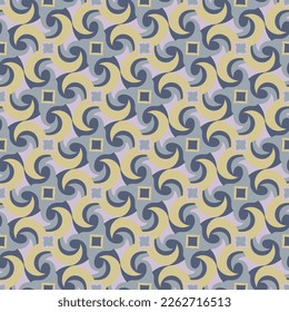 Motley art seamless pattern in pastel colors. Overlapping art forms, stripes, polygons, segments are grouped and arranged in a certain order. Vector. 