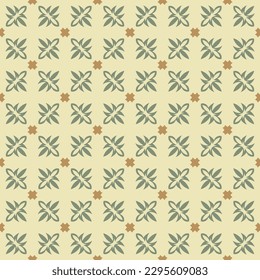 Motley art seamless pattern in sandy mustard tones. Vector illustration for print, fabric, cover, packaging, interior decor, blog decoration and other your projects.
