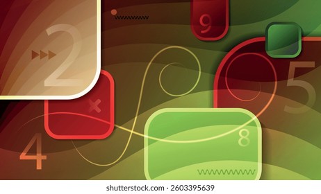 Motley art wallpaper with polygons and numbers. An excellent background for advertising, posters, postcards, business cards, corporate attributes and your other projects. Vector.
