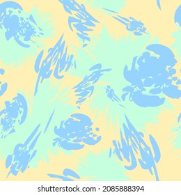 Motley blots seamless pattern. Stains and blobs endless texture surface design. Abstract boundless background for apparel, stationery, gift paper, flyer, advertisement, cosmetics, package