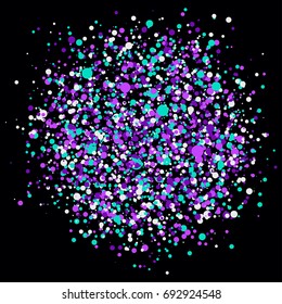 Motley bright sprayed circle abstract pattern background. Abstract backdrop for design card, modern pop party invitation, t shirt, poster, flyer etc.
