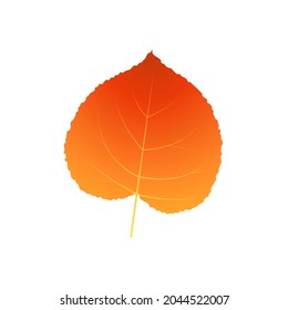 Motley fire and rust colored autumn leaf