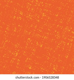 Motley flache Oberfläche auf Orange und Gelb. Leinenstruktur gestört. Deckblatt.