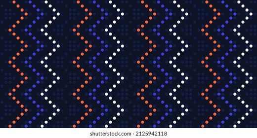 Motley geometric pattern colorful dots abstract motif trendy background. Small linear element modern lux fabric design textile swatch all over print block. 2022 spring summer fashion neon color trend.