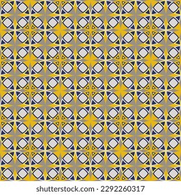 Motley geometric polygonal seamless pattern. Overlapping art forms, stripes, polygons, segments are grouped and arranged in a certain order. Vector. 