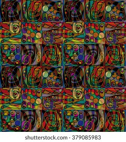 motley geometrical stylized pattern, eps10