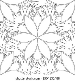 Motley grid. Vector seamless pattern with white and black elements.