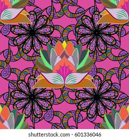Motley illustration. The elegant the template for fashion prints. Vector cute pattern in small flower. Spring floral background with flowers. Small colorful flowers.