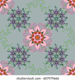 Motley illustration. The elegant the template for fashion prints. Small colorful flowers. Vector cute pattern in small flower. Spring floral background with flowers.