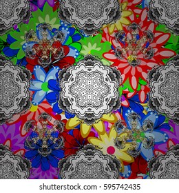 Motley illustration. Spring floral background with flowers. Small colorful flowers. The elegant the template for fashion prints. Vector cute pattern in small flower.