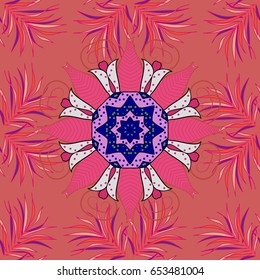 Motley illustration. Spring floral background with flowers. 