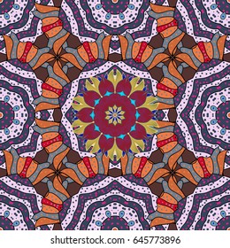 Motley illustration. Vector cute pattern in small flower.  