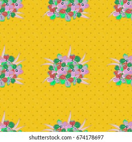 Motley illustration. Vector cute pattern in small flower. Spring floral background. The elegant the template for fashion prints. Small colorful flowers.