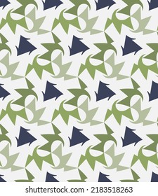 Motley light seamless pattern.
 Overlapping art forms, stripes, polygons, segments are grouped and arranged in a certain order. Vector. 