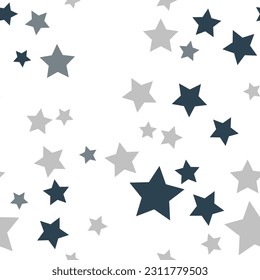 Motley light starry seamless pattern. Vector illustration for print, fabric, cover, packaging, interior decor, blog decoration and other your projects.