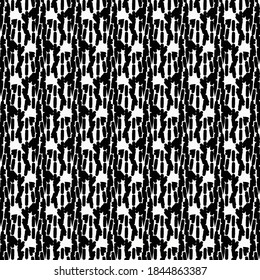 Motley monochrome pattern consisting of patches and uncertain stripes. Textile print.