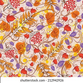 Motley pattern autumn leaf fall.