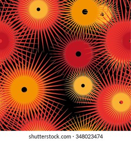 Motley pattern confetti snowflake seamless vector background.