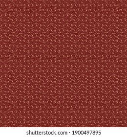 Motley pattern, consisting of several small strokes and dashes. Red flecked cloth texture.