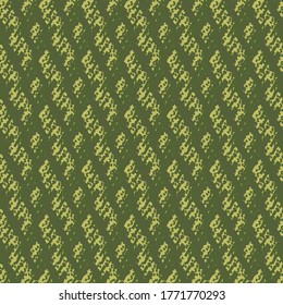 Motley pattern with crossed stripes. Floor carpet texture. Thick textile material in green and gray shades.