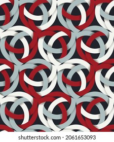 Motley Band nahtloses Muster mit 3D-Effekt. 
Vektorgrafik für Druck, Stoff, Deckel, Verpackung, Inneneinrichtung, Blog-Dekoration und andere Ihre Projekte.