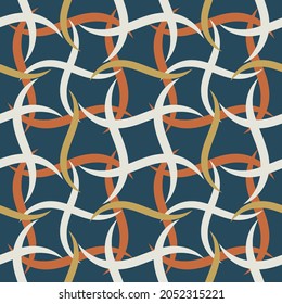 Motley ribbon seamless pattern. Vector illustration for print, fabric, cover, packaging, design any of your projects.Modern Creative Style. Strict decor.