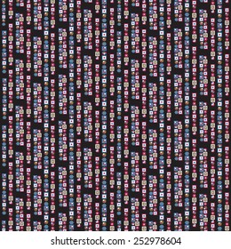 Motley seamless pattern. EPS10 vector file organized in layers for easy editing.