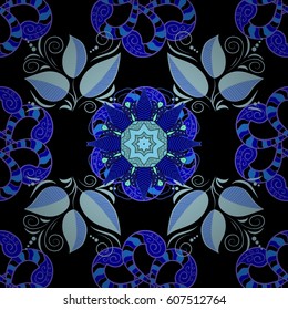 Motley seamless pattern. Vector abstract flower background. Pretty floral print with small flowers.