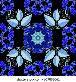 Motley seamless pattern. Vector abstract flower background. Pretty floral print with small flowers.