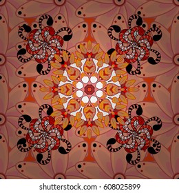 Motley seamless pattern. Vector abstract flower background. Pretty floral print with small flowers.