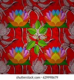 Motley seamless pattern. Vector abstract flower background. Pretty floral print with small flowers.