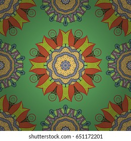 Motley seamless pattern. Vector abstract flower background. Pretty floral print with blue small flowers.